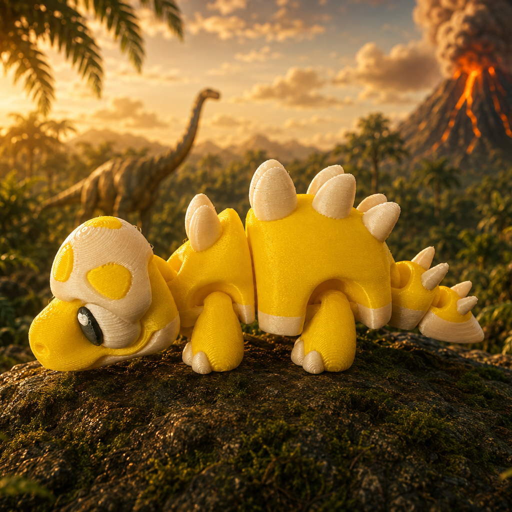 Detailfoto Stegosaurus met rugplaten