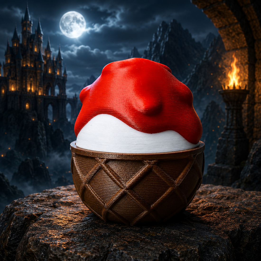Zoete verleiding drakenei, 3D-geprint fantasy verzamelobject

