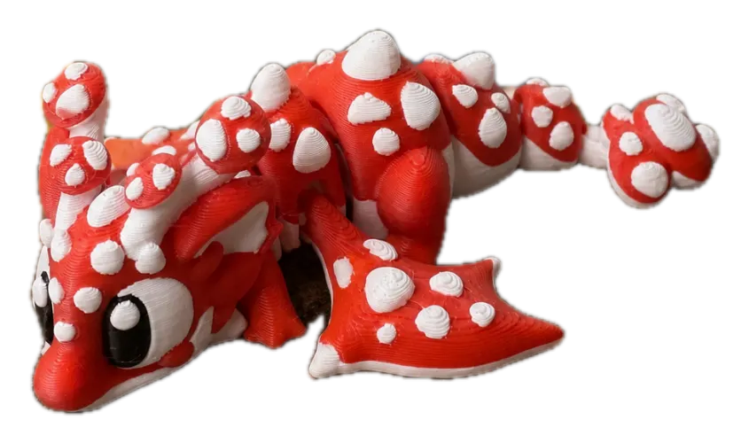 Paddenstoel draak met paddenstoel